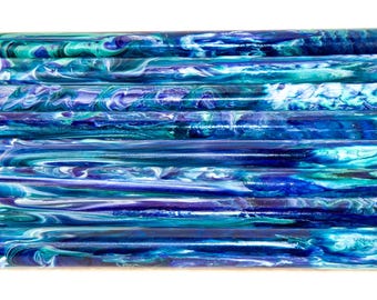 Polar Vortex Resin Rod Blanks - Bespoke Kitless Pen Blank, Magic Wand, Hair Stick, Pipe