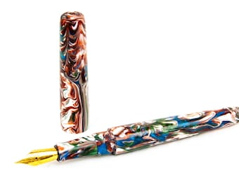 Pluma estilográfica personalizada High Plains Drift Resin con plumín alemán JoWo - Escritura