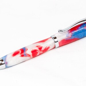 America Precious Resin Ballpoint Pen in Chrome-Plated Hardware - Writing