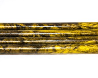 Bumblebee Alumilite Resin Rod Blanks - Bespoke Kitless Pen Blank, Magic Wand, Hair Stick