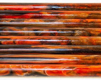 Shag Carpet Resin Rods - Bespoke Kitless Pen Blanks Hair Stick Magic Wand Crochet Hook