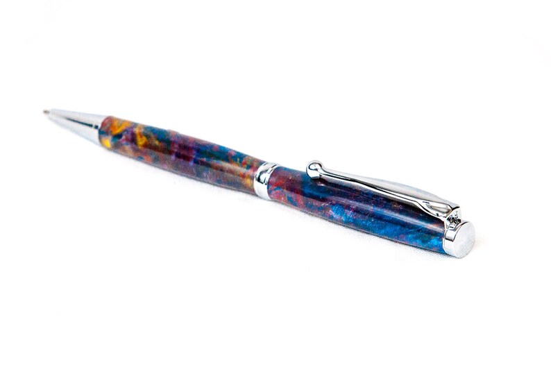 Rainbow Precious Resin Slimline Pen with Chrome Hardware