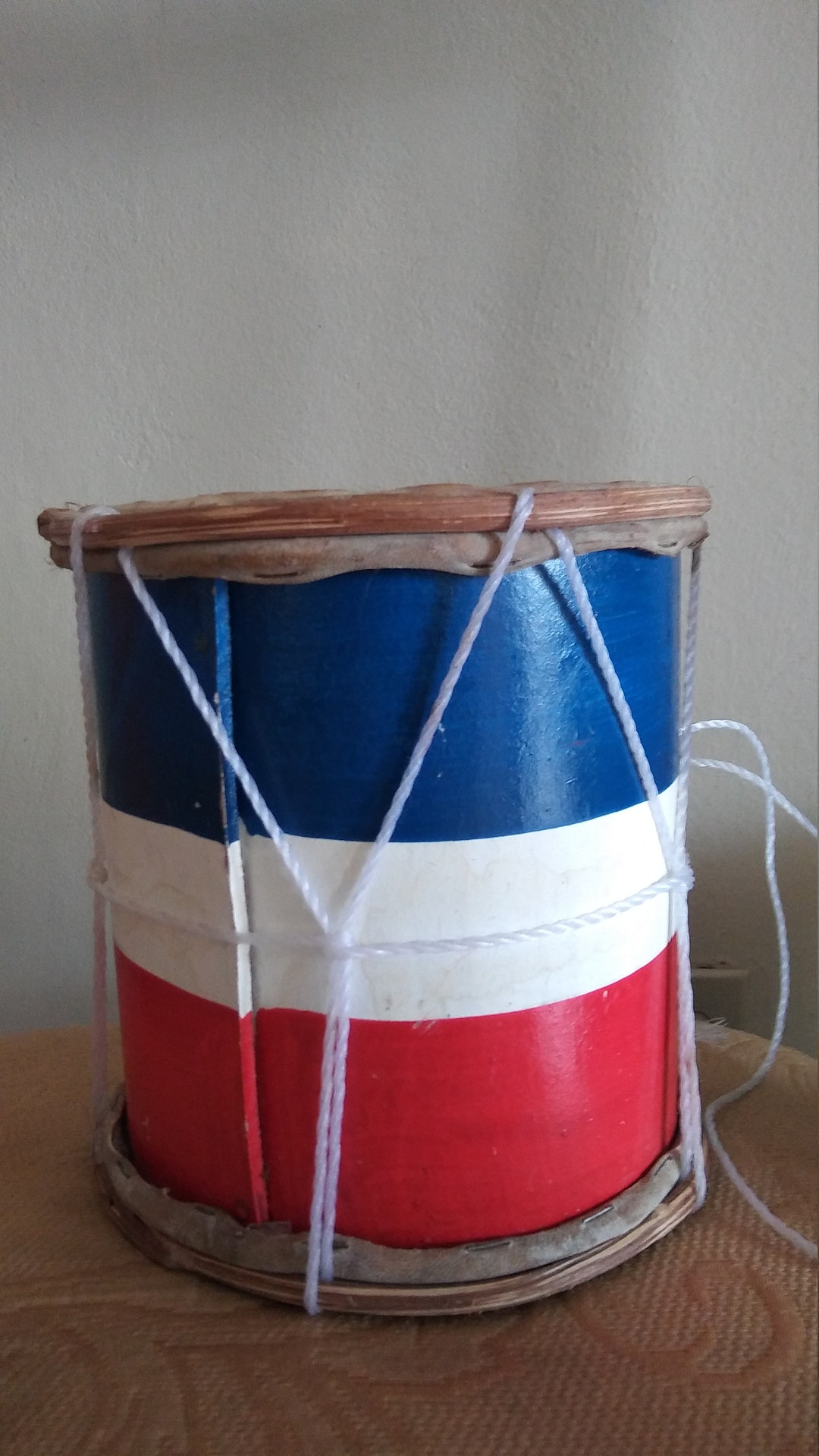 Artificial Drum Tambora Dominican Flag Etsy