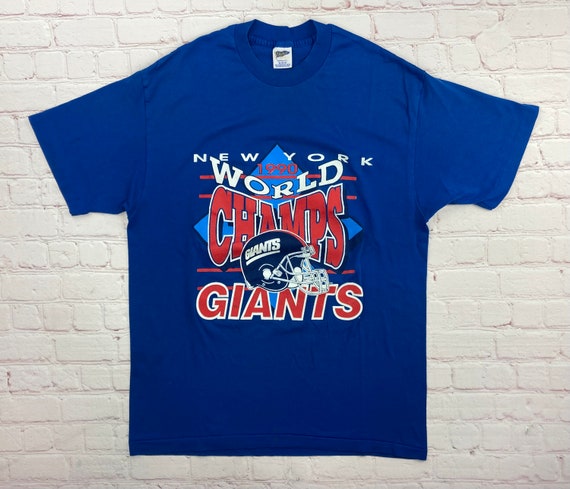 Vintage OG 90’s 90’ New York Giants T-Shirt Super Bowl XXV Champs DS NFL  *RARE*