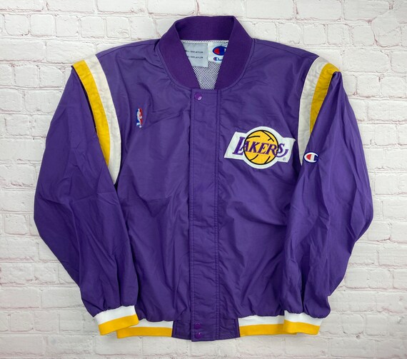 Vintage Logo 7 90's NBA Los Angeles Lakers Neon Sweater Grey (XL