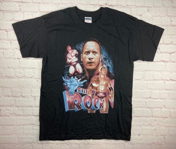 Vintage Original 1990s WWF the Rock Double sided T shirt. Etsy