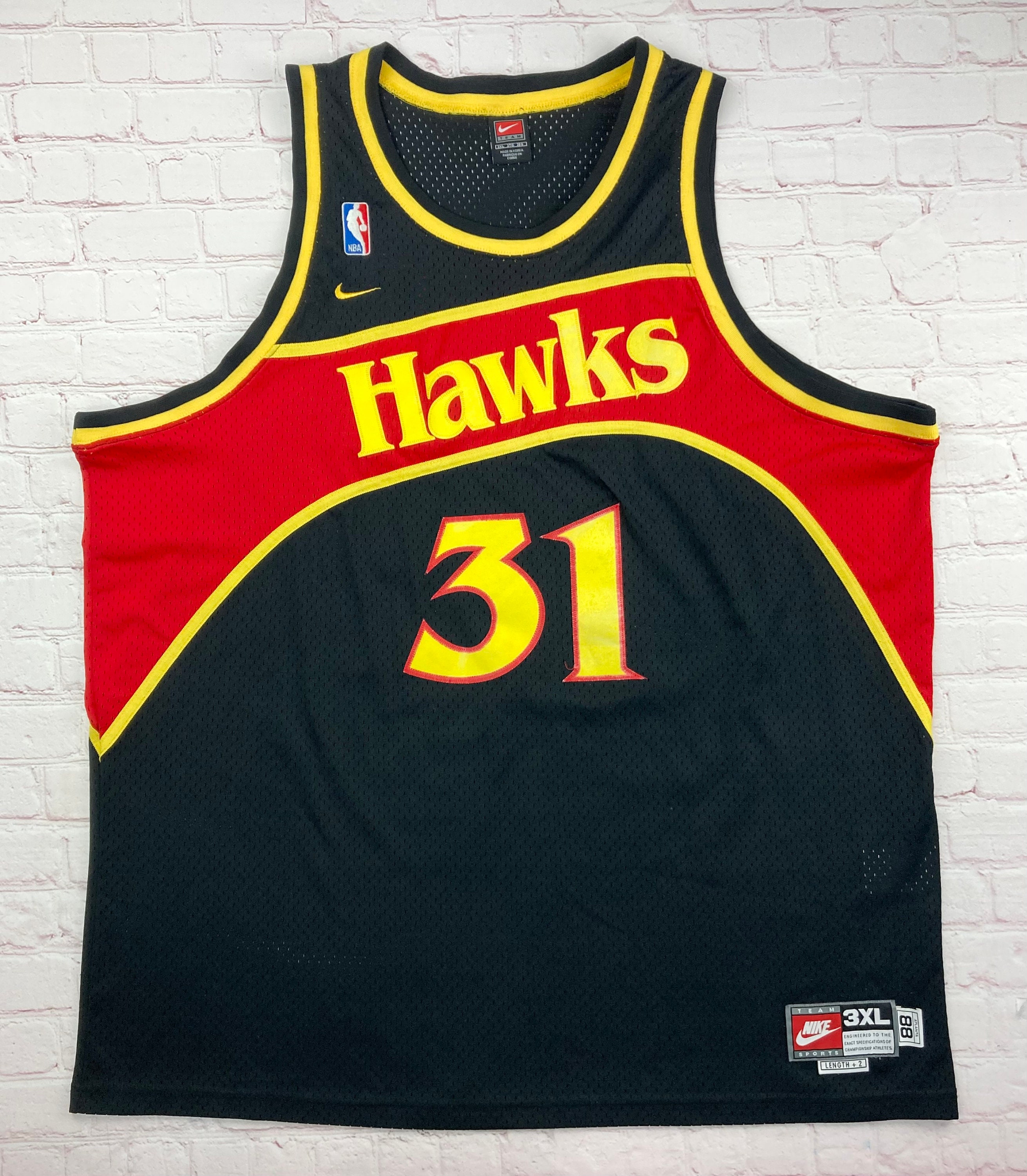 Rare Vintage 2000s Nike JASON TERRY 31 Atlanta Hawks NBA 