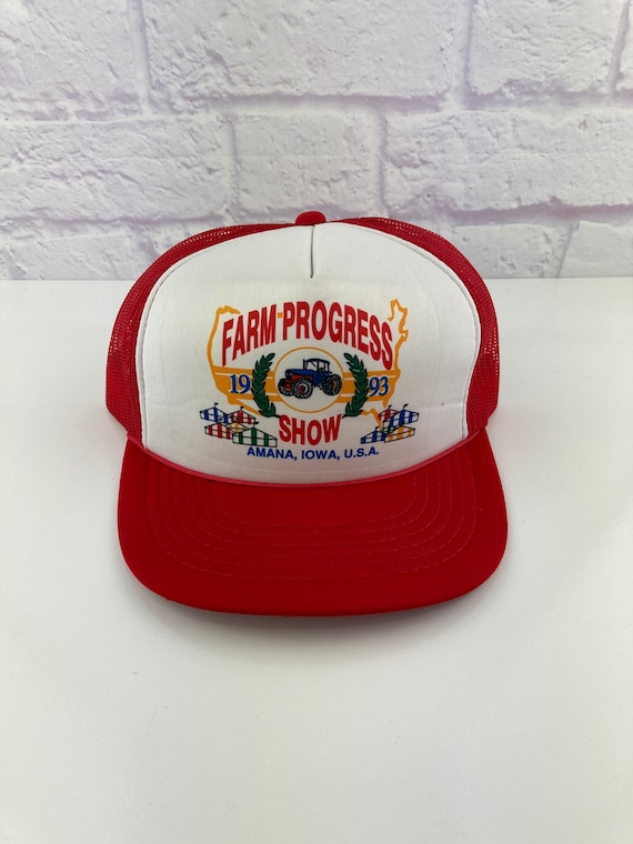 Vintage 1993 Farm Progress Show Iowa Mesh Trucker 