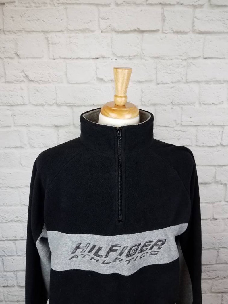 New Year SALE 15/% Off Vintage 90/'s Original Tommy Hilfiger Athletics 14 zip Sweatshirt.