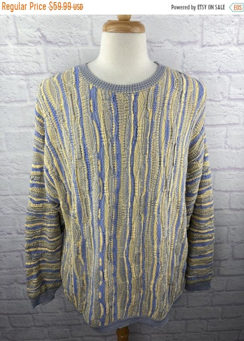 New Year SALE 15/% Off Vintage 1990\u2019s LaVane New York Textured Sweater Men\u2019s Size XL.