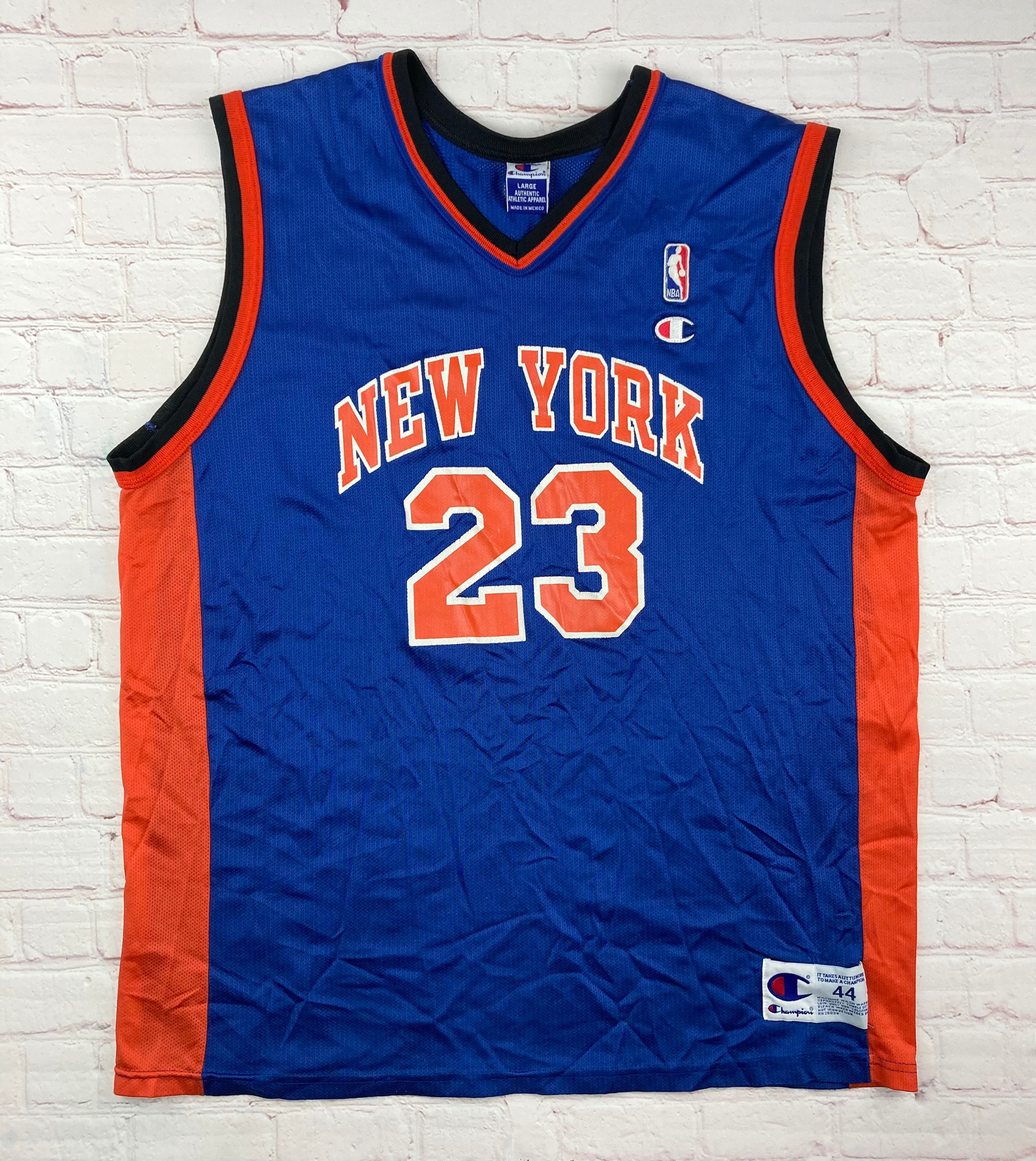 EastVintageShopPK John Starks Knicks New York Jersey Blue 90s Champion Mens Size XL Ewing