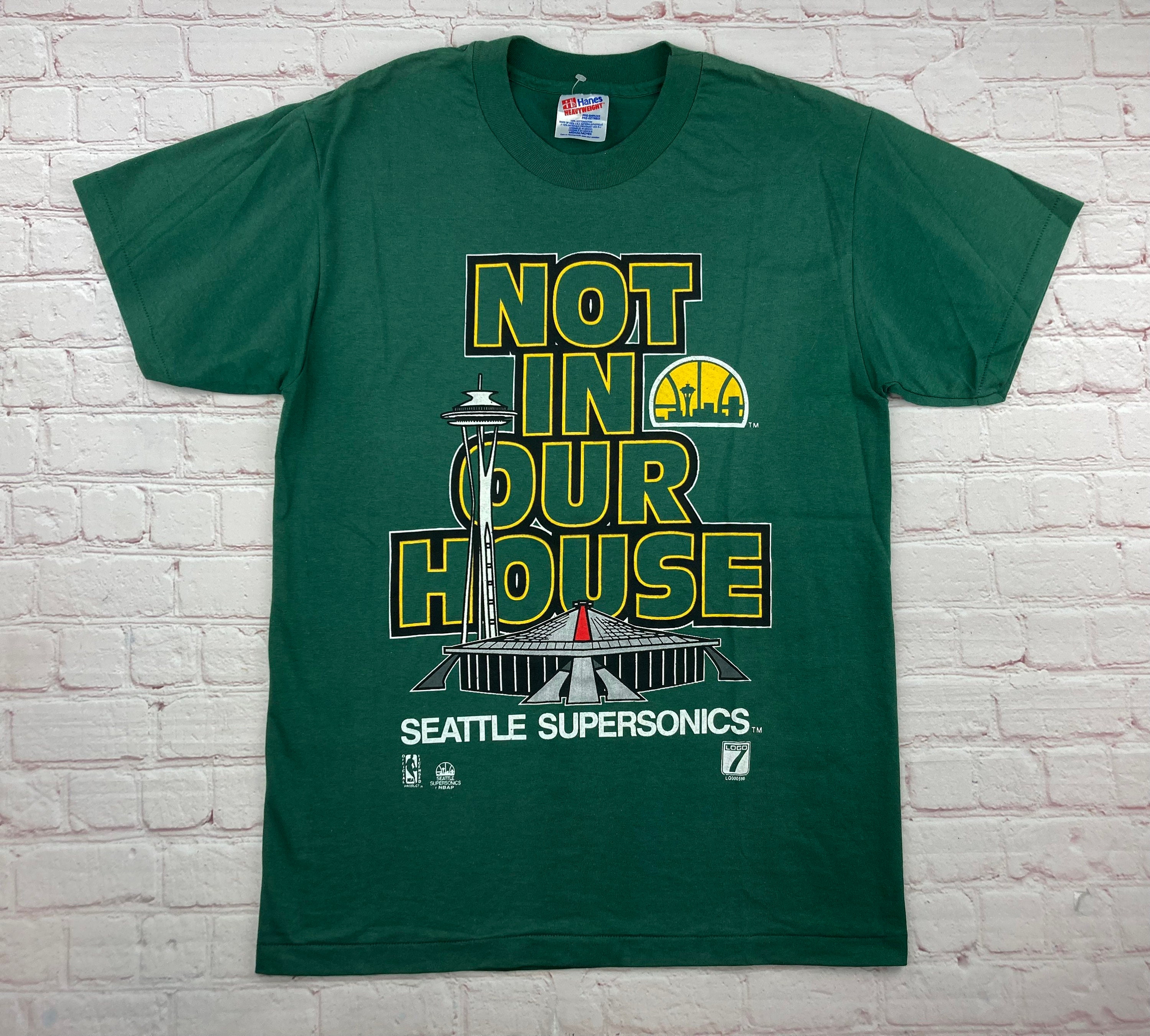 Seattle Sonics Supersonics Retro Basketball Logo Fan T Shirt