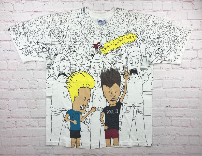 RARE Vintage Original 1993 Beavis and Butthead All-over Print - Etsy