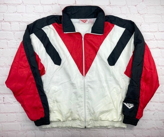 Vintage Dandy Windbreaker Bomber Jacket 70s Red White Black Small – Black  Shag Vintage