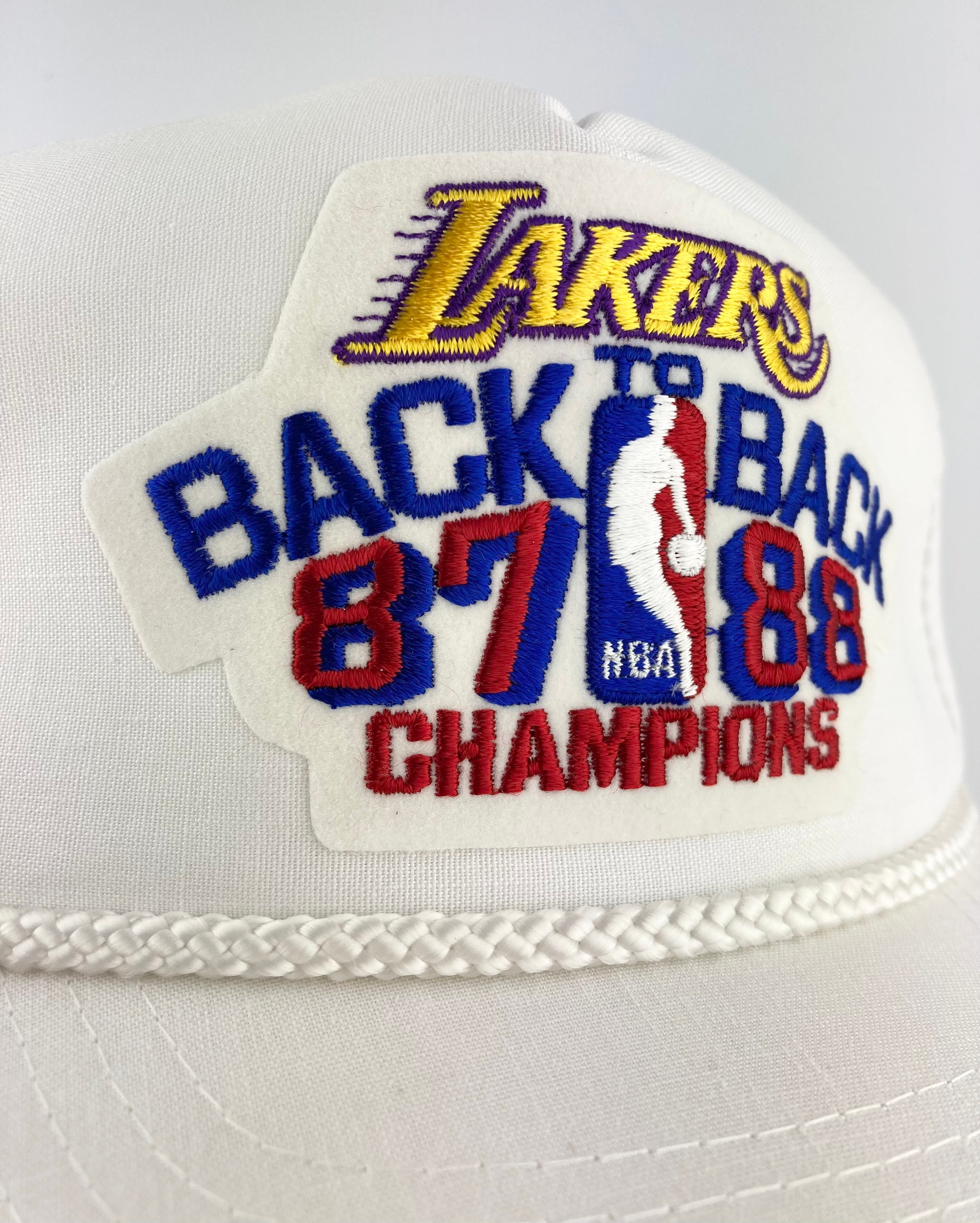 Vintage 1987-88 Los Angeles Lakers Back-to-Back Champions Snapback Hat