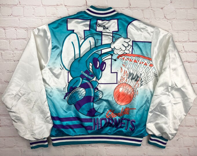 RARE Vintage Original 1990s NBA Charlotte fanimation Jacket by
