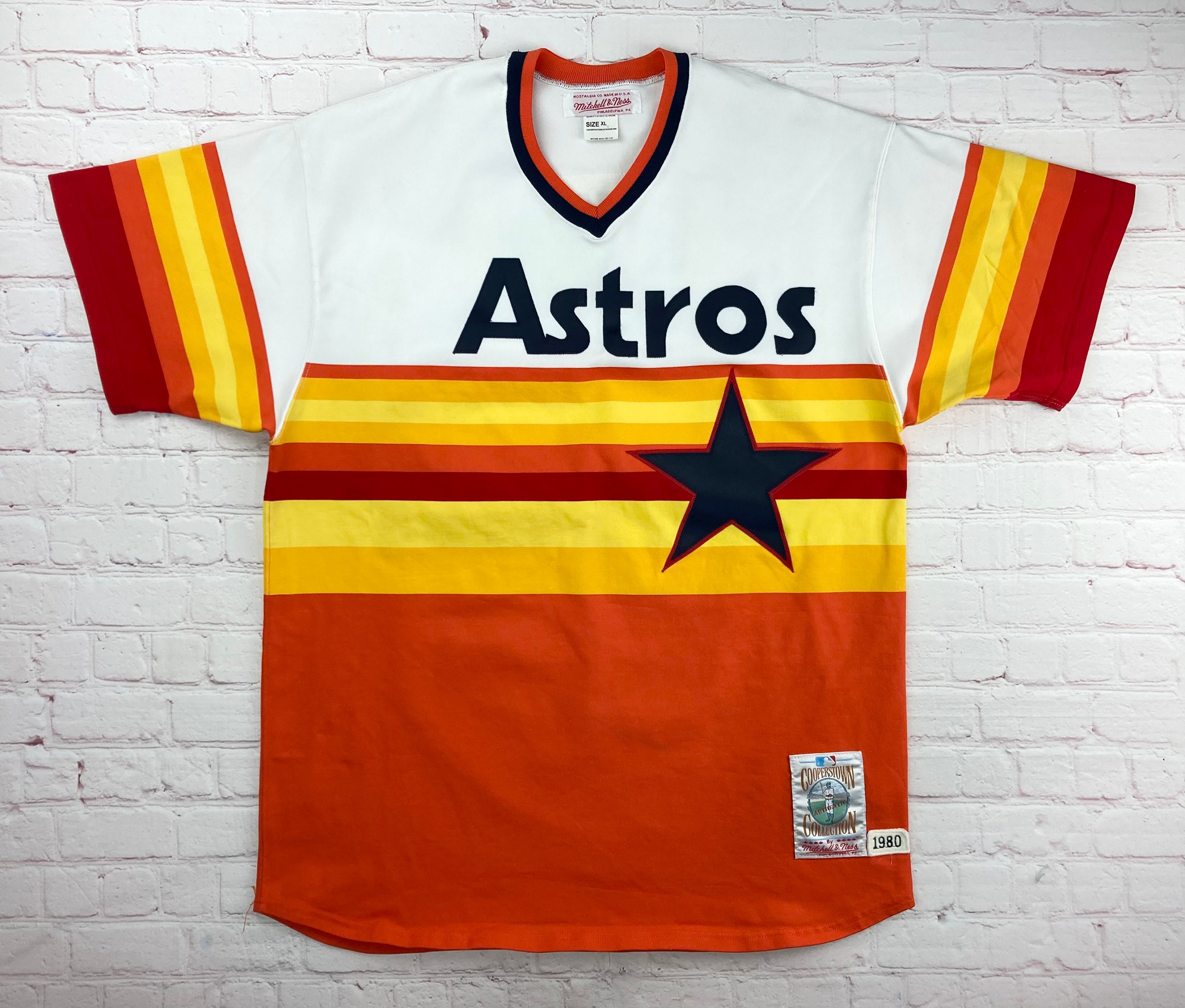 HOUSTON ASTROS NOLAN RYAN Jersey MITCHELL & NESS Size 56 COOPERSTOWN  COLLECTION