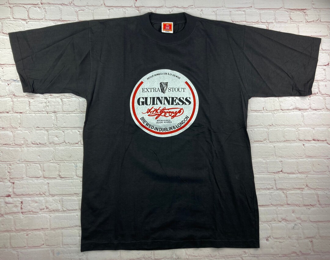 GUINNESS Guinness Beer Advertising T-shirt, Men's L size cotton green type Vintage Second Hand