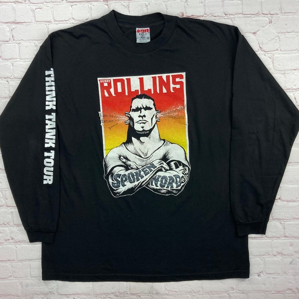 RARE Vintage Original 1998 Henry Rollins “Think Tank” Tour Long-Sleeve T-Shirt.