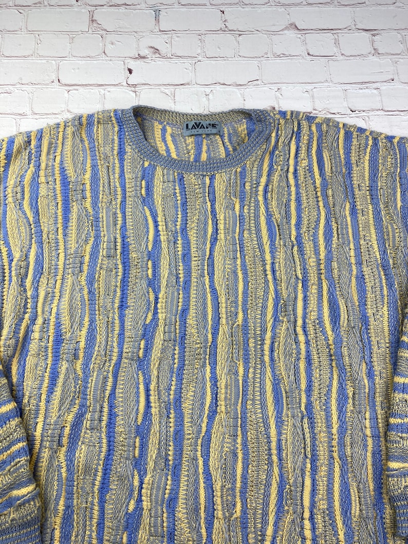 New Year SALE 15/% Off Vintage 1990\u2019s LaVane New York Textured Sweater Men\u2019s Size XL.