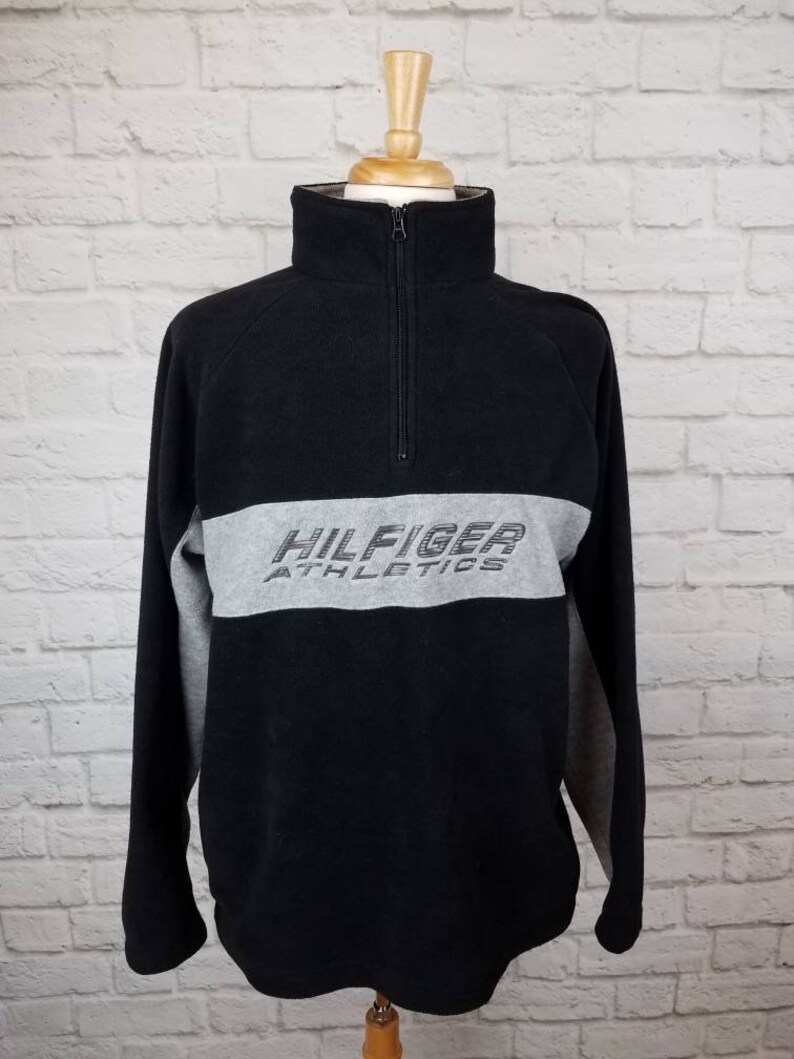 New Year SALE 15/% Off Vintage 90/'s Original Tommy Hilfiger Athletics 14 zip Sweatshirt.