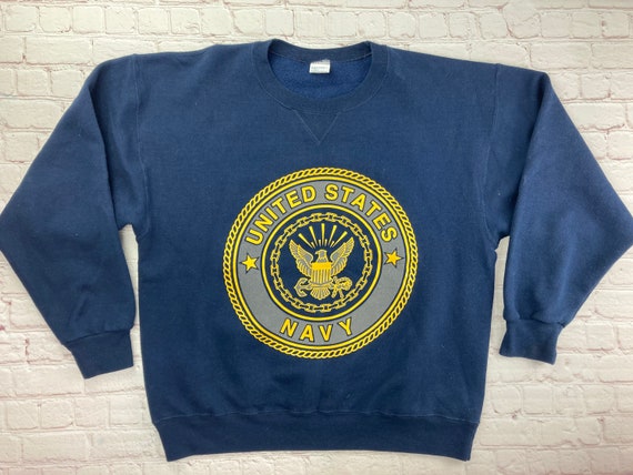New Year SALE 15/% Off Vintage 1990\u2019s Navy Naval Academy T-Shirt By Champion Men\u2019s Size Large.