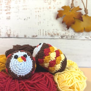 Easy Mini Turkey Plushie Crochet Pattern: Amigurumi Thanksgiving Decor (PDF Download)