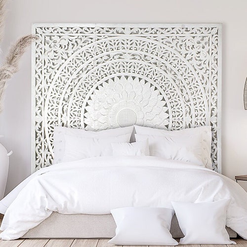 Queen Size Mandala Bed Headboard Raflessia Tropical Home - Etsy