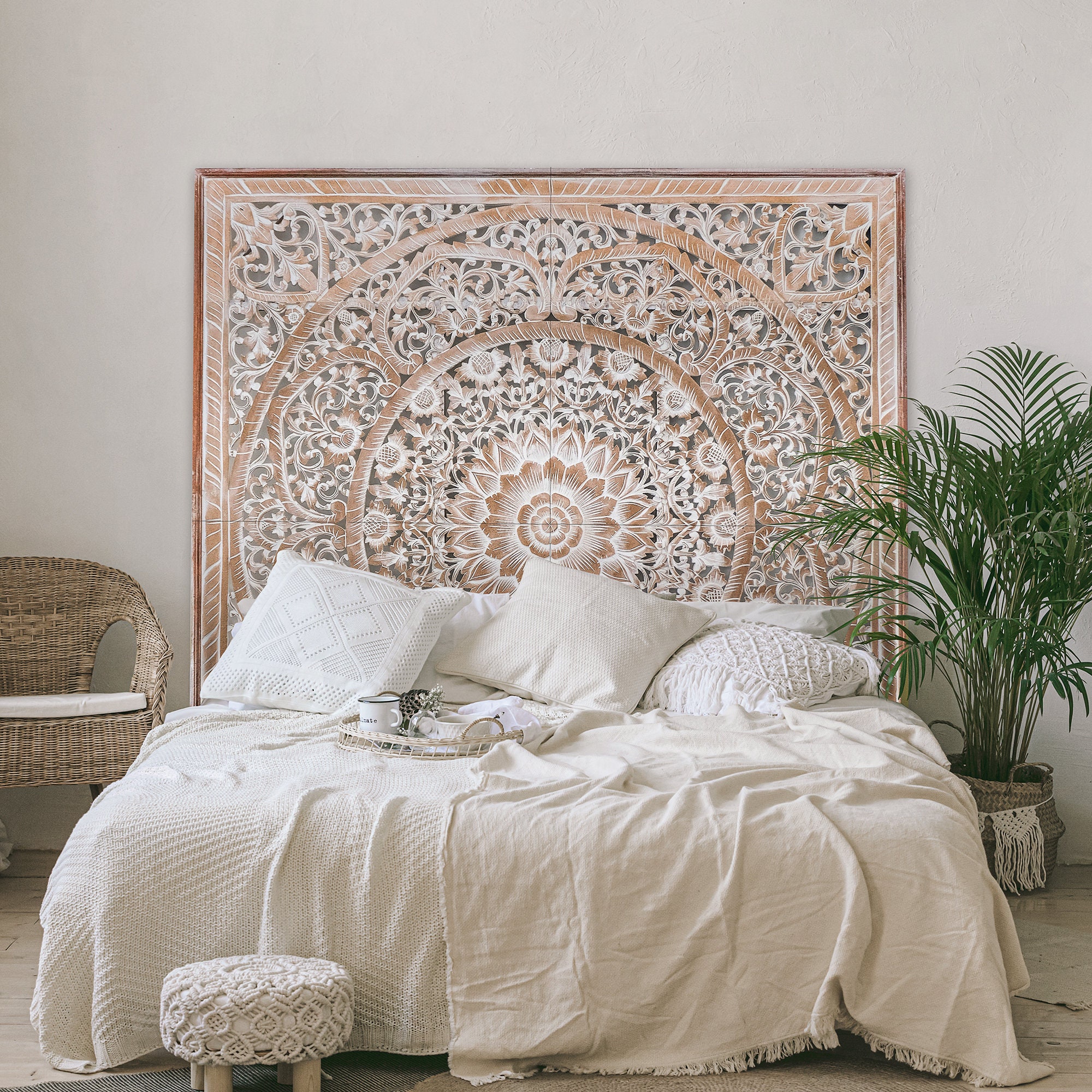 King size mandala headboard deals