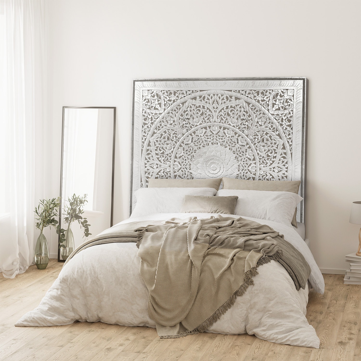Queen Size Mandala Bed Headboard Manusa Tropical Home Decor