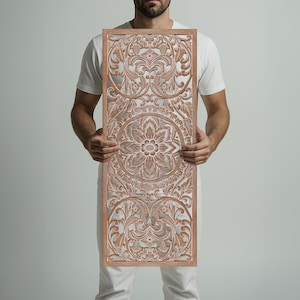 Decorative Panel &quot;Amara&quot;  40x16 inches- Antic wash
