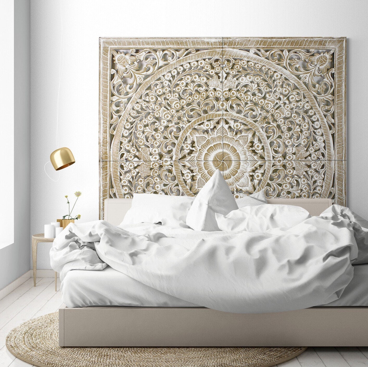 Mandala headboard full deals