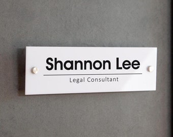 Wall Sign Name Plate - 2 Sizes Office Sign, Executive CEO Sign, New Job Business Decor, Back to School or Staff Corporate Promotion Gift