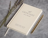 Personalized Officiant Lined Notebook - 5.25x8.25" Custom Luxury Hard Cover Note Book for Speech Sermon Toast, Wedding Day Pastor Host Gifts