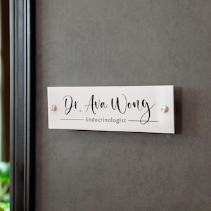 Personalized Wall Sign Name Plate - 2 Sizes Available, Office Executive CEO Sign, New Job Business Decor, Teacher or Promotion Gift