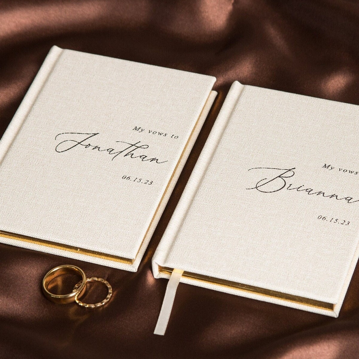 2 Vow Books My Vows to - Hard Cover Wedding Ceremony or Elopement Vow Booklets, Luxury Speech Notebook, Engagement Gift for Bride Groom - Etsy