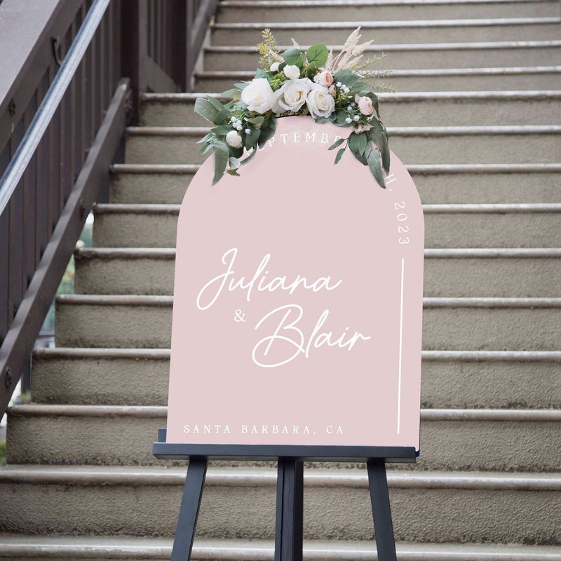 Arched Acrylic Sign - Etsy