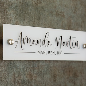 Wall Sign Name Plate - 2 Sizes Personalized Door Office Sign, Executive CEO Sign, New Job Business Decor, Graduation or Promotion Gift