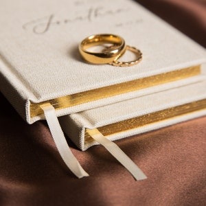 2 livres de vœux Cérémonie de mariage ou livrets de vœux de mariage à couverture rigide, cahier de discours de luxe, cadeau de fiançailles pour le marié image 5