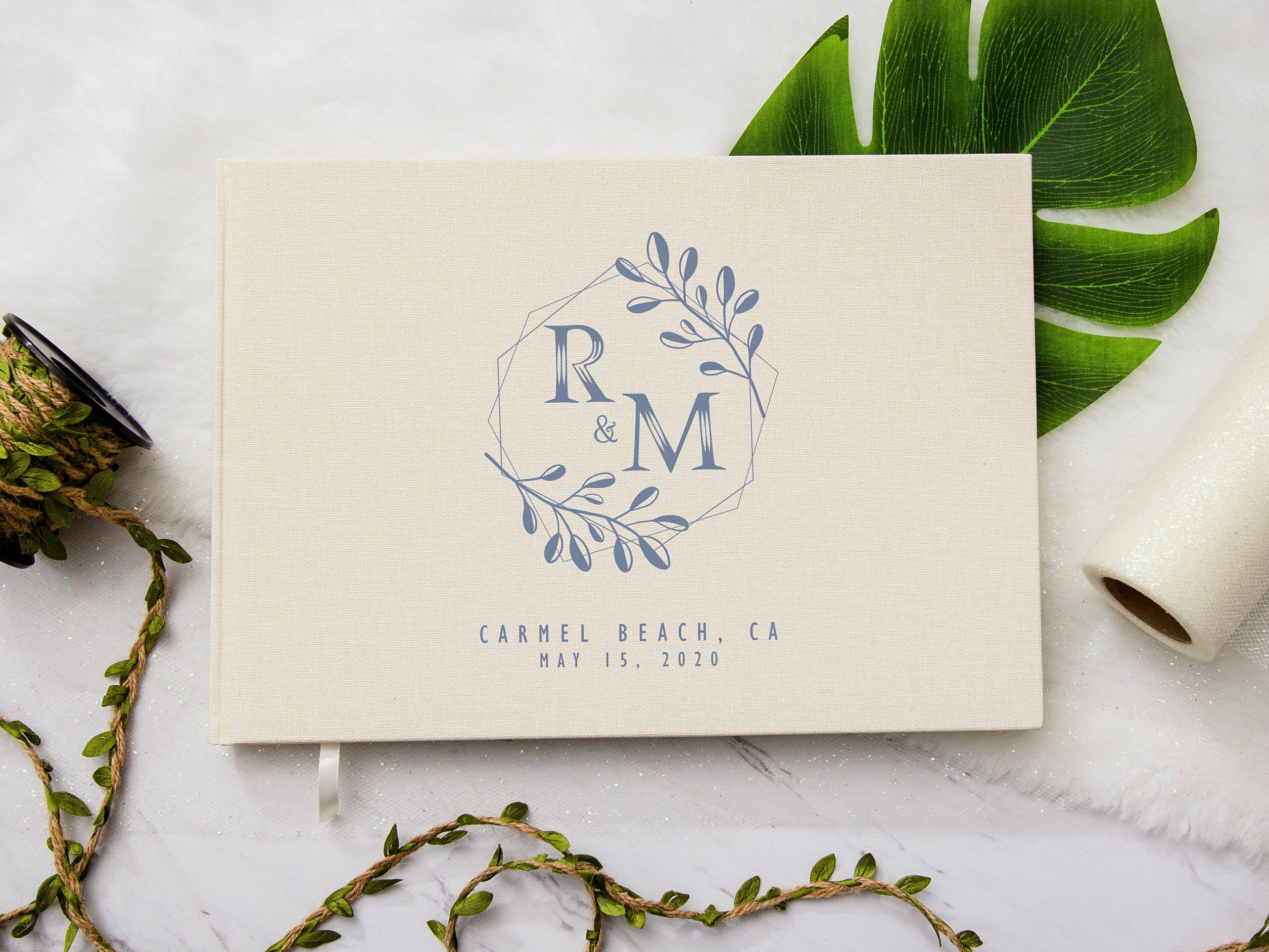 Personalized Guest Book Custom Wedding Reception Guestbook Etsy