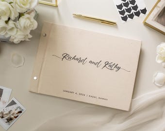 Luxe Photo Guest Book (D3) - 11.5 x 8.5 Diy Custom Wedding Instax Polaroid Instant Pictures Signing Book Reception Party Scrapbook