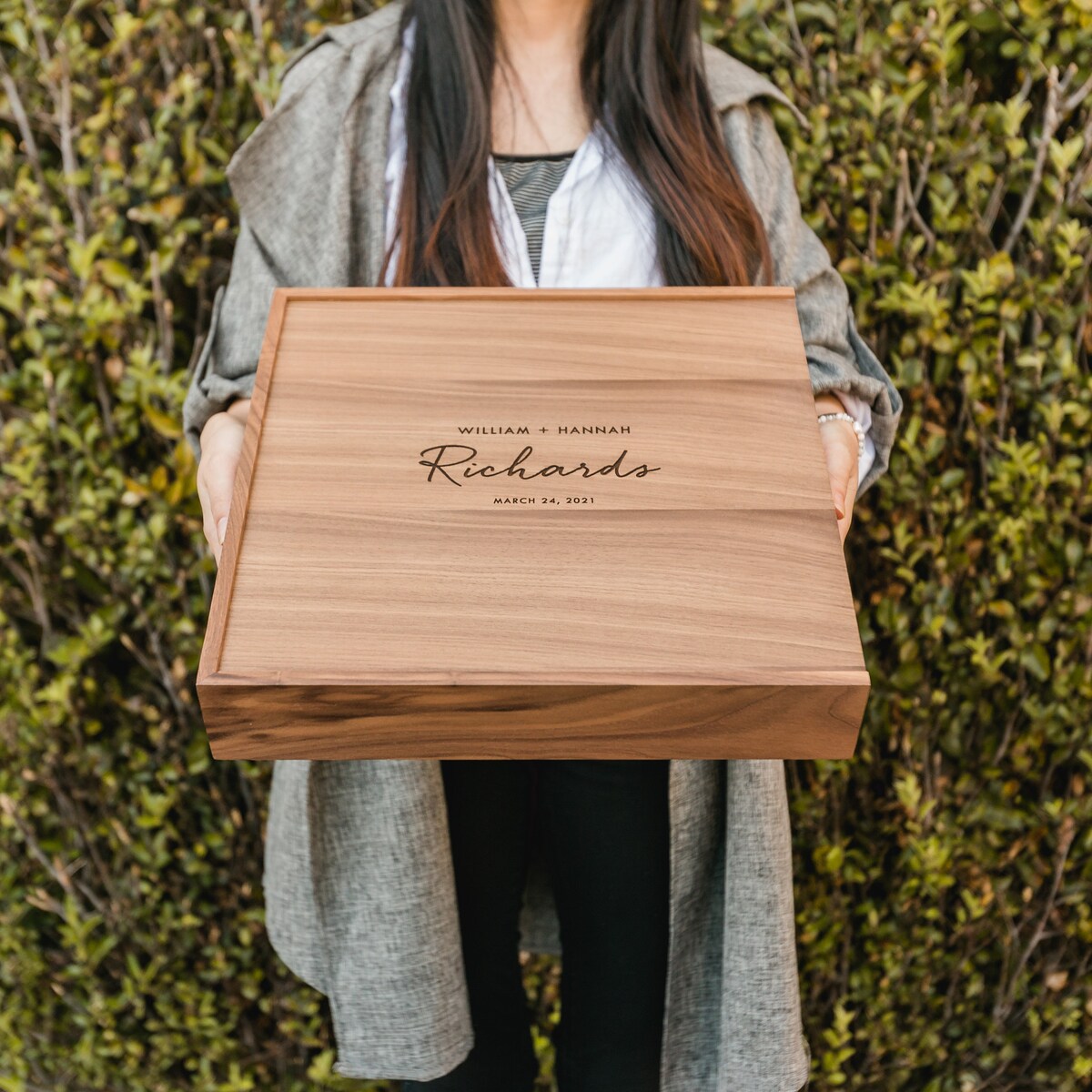 Wedding Memory Box Custom Engraved Wood Storage Box for Photos Cards Keepsakes, Gift for Couples Bride Daughter Personalized Christmas - Etsy