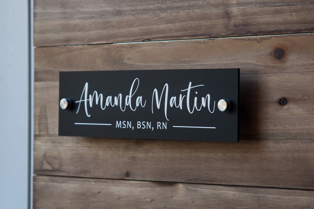 Personalized Wall Sign Name Plate 2 Sizes Available, Office Executive ...
