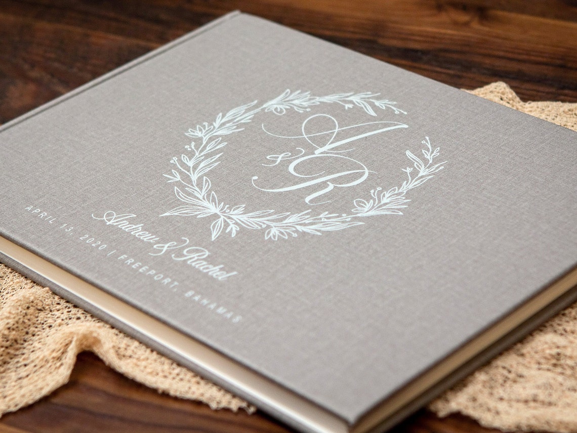 Personalized Guest Book Custom Wedding Reception Guestbook Etsy