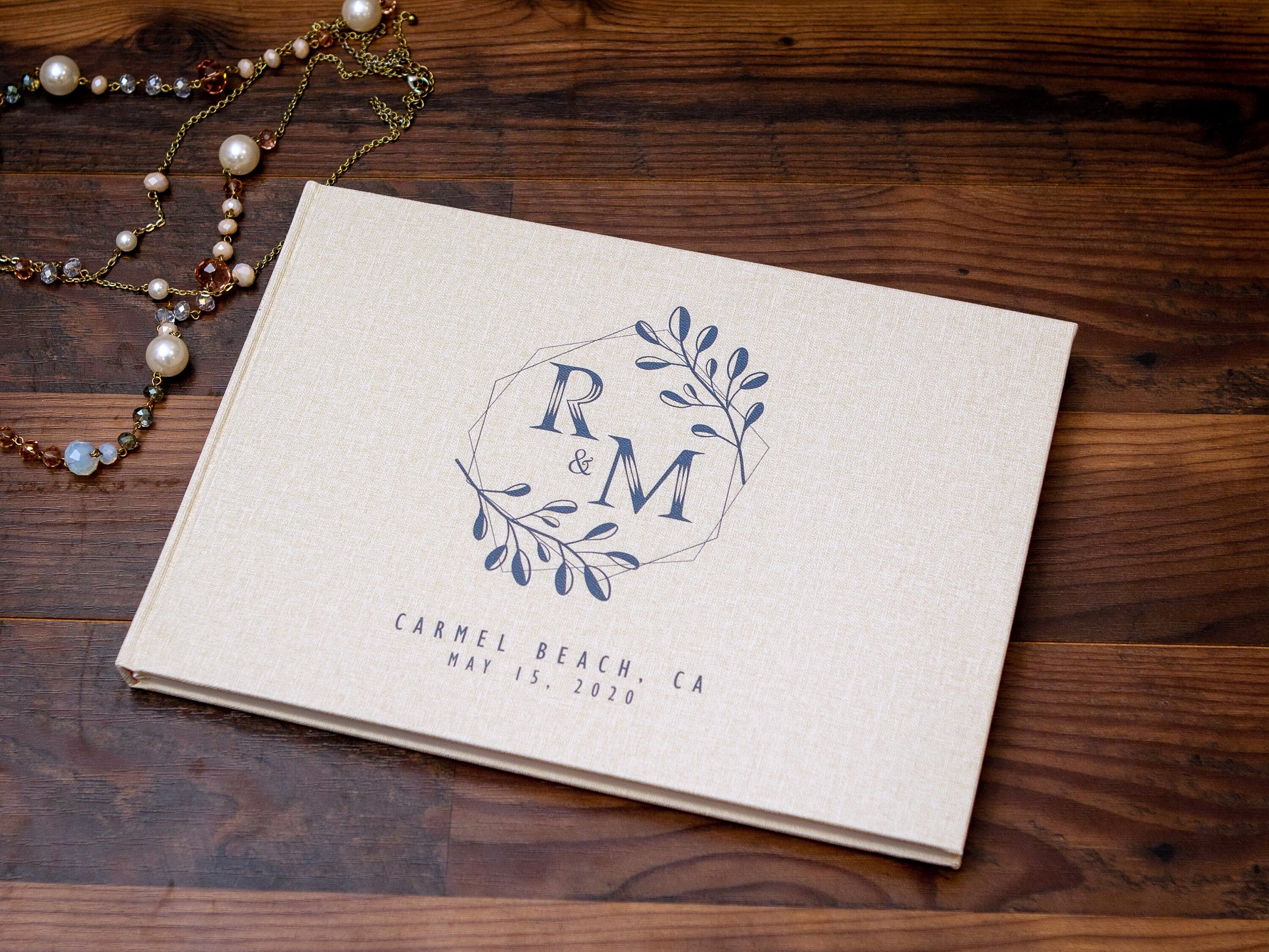 Personalized Guest Book Custom Wedding Reception Guestbook Etsy