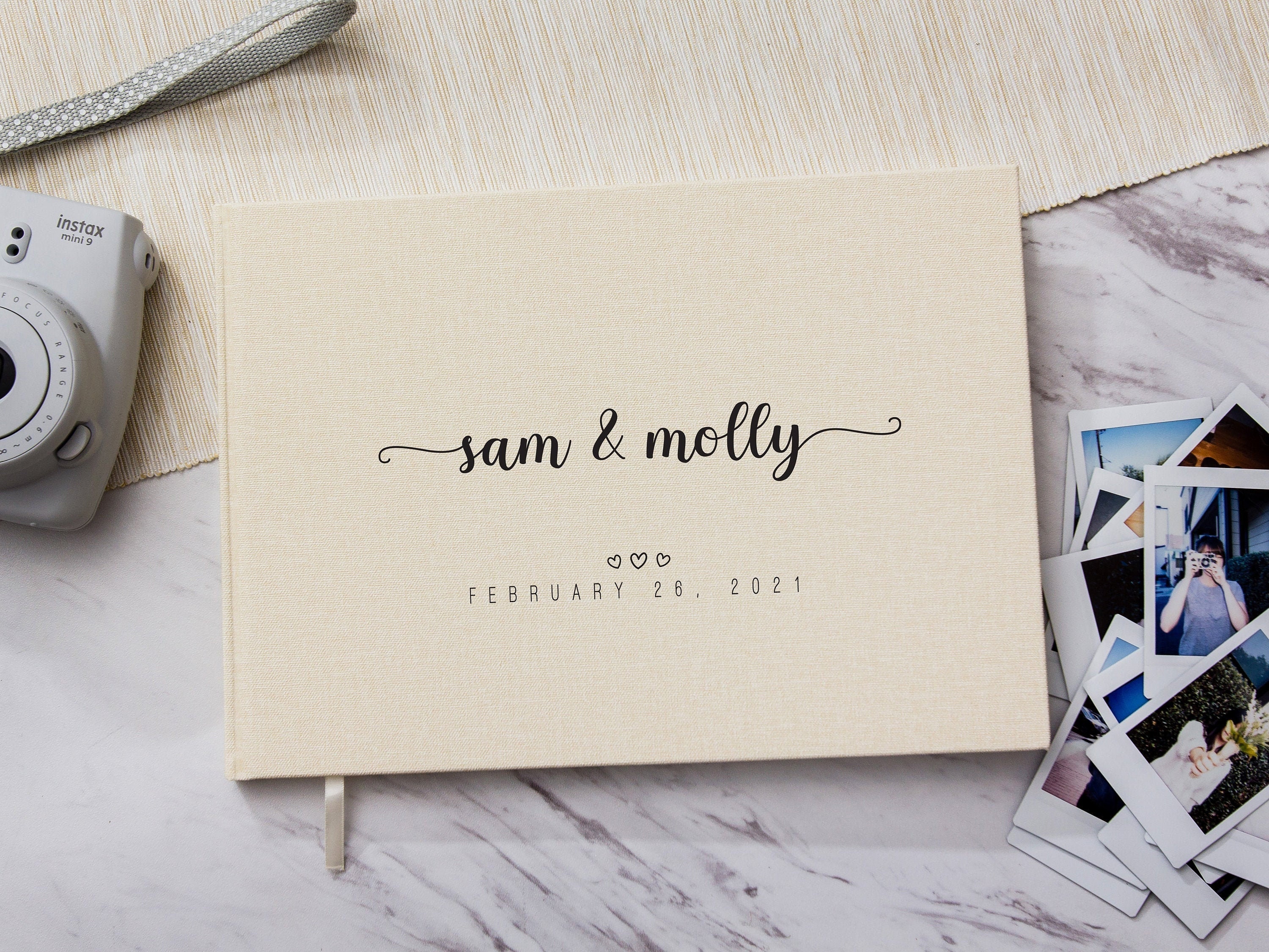 Custom Guest Book 11.5 x 8.5 Large Wedding Guest Book Etsy