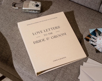 Letters to the Bride & Groom Scrapbook Binder (D4) - Wedding Guestbook Keepsake Photos Marriage Memory Newlywed Engagement Gift