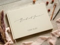 Personalized Guest Book F0 - 11.5x8.5 Custom Wedding Guestbook Signing Book for Reception Engagement Blank Page Couple Party Photo Scrapbook