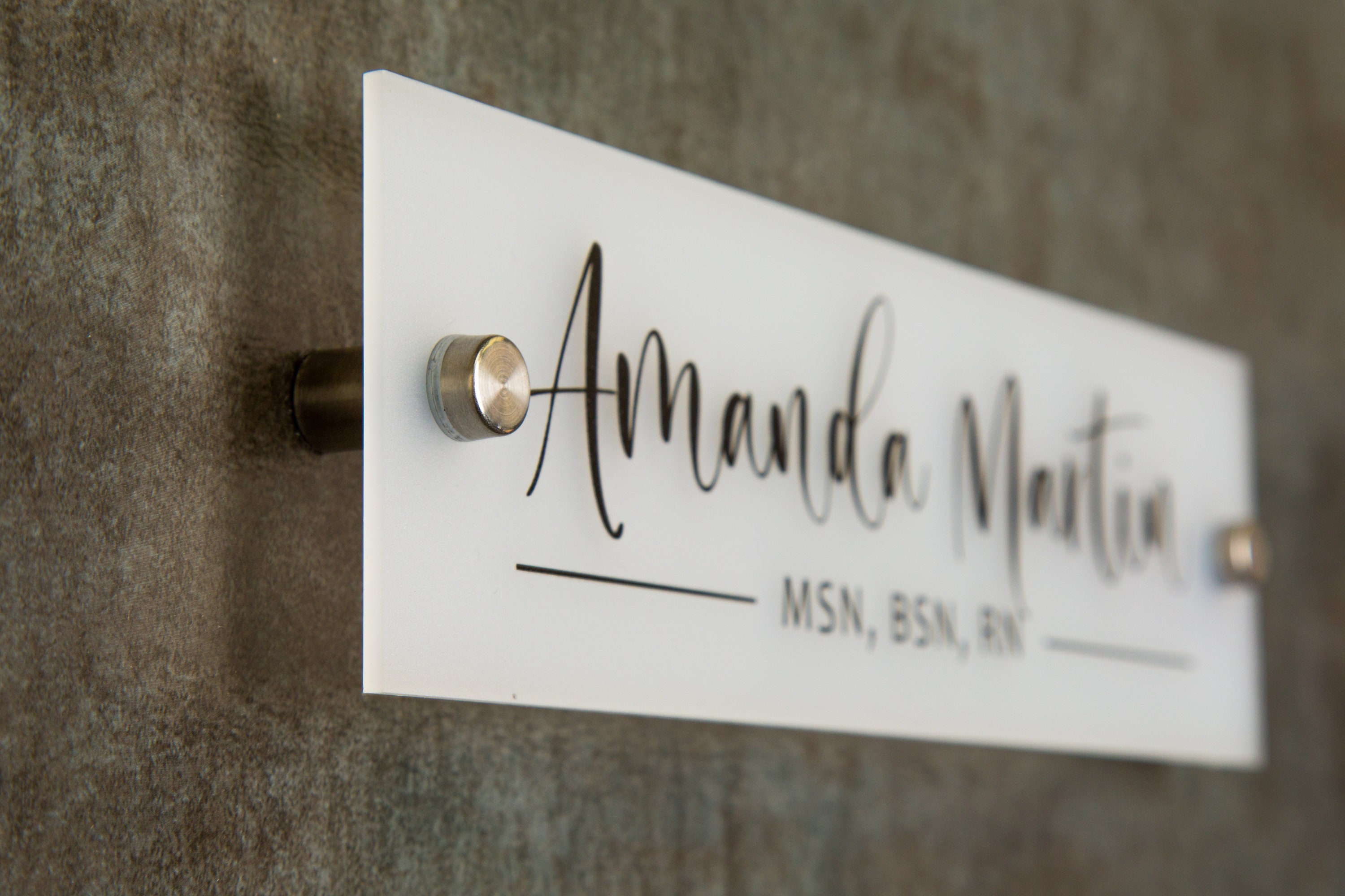Wall Sign Name Plate 2 Sizes Personalized Door Office Sign - Etsy
