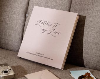 Letters to my Love Scrapbook Binder - Keepsake Book Love Letters Envelopes Anniversary Gift Relationship Memory Photos & Notes